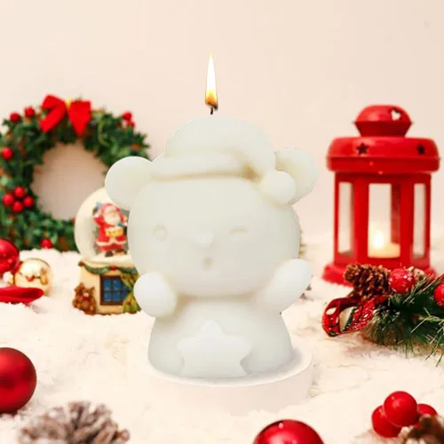 Miniatura 2 de Moldes de silicona de Navidad para velas de estrella y muñeco de nieve para suministros de fabricación de velas, resina epoxi y herramientas