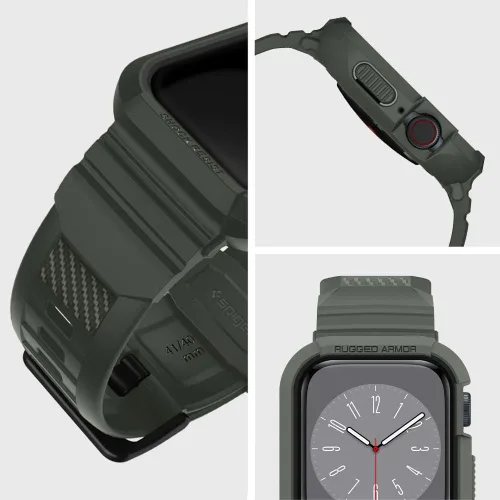 Miniatura 4 de Spigen for Apple Watch Band with Case, Rugged Armor Pro Compatible with Ultra 3/2/1 49mm, Series 11/10 46/42mm, 9/8/7 45/41mm, SE3/SE2/SE/6/5/4