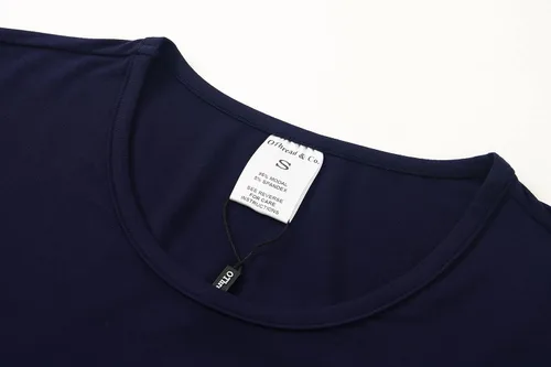 Miniatura 5 de OThread & Co. Camiseta corta de manga larga para mujer, cómoda con agujero para el pulgar, capa elástica básica