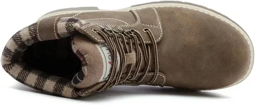 Miniatura 4 de ANJOUFEMME Botas de trabajo para senderismo y nieve de invierno para mujer