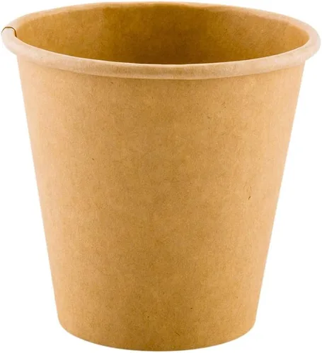 Miniatura 2 de Restaurantware RW Base - Vasos de café reciclables de 4 onzas ecológicas, 50 vasos de papel sin blanquear, de una sola pared, sin tintes