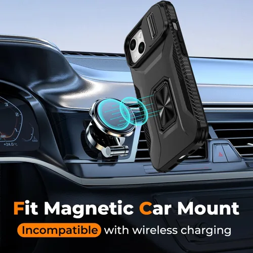 Miniatura 6 de Funda HakkTaoo para iPhone 13/iPhone 14 de 6.1 Pulgadas con Funda Deslizante para Cámara + Protector de Pantalla (2 Paquetes), Funda Protectora a