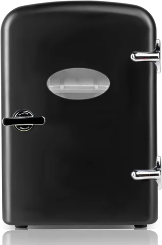 InfiniPower Mini Refrigerador con Ventana de Observación, 4 Litros/6 Latas Refrigerador Portátil Calentador y Enfriador Personal, Interior-Exterior