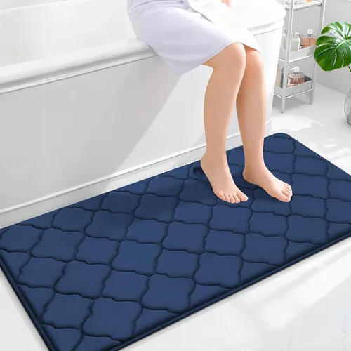 Miniatura 90 de OLANLY Alfombra de Baño de Espuma Viscoelástica de 24 x 16 pulgadas, Ultra Suave y Absorbente, Alfombras de Baño Antideslizantes, Cómodas, Lavables