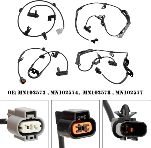 Miniatura 2 de Kit de sensor de velocidad de rueda ABS 4X Compatible con Mitsubishi L200 2.5DID 2006-2015 y Pajero/Shogun MK IV 2006-2020 Reemplazo directo