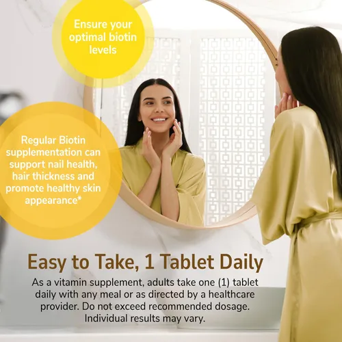 Miniatura 6 de 21st Century Tabletas de biotina, 10,000 mcg, sin sabor 120