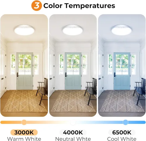 Miniatura 6 de slochi Paquete de 4 Luces con Sensor de Movimiento para Interiores con Cable, Luces de Armario de 5000K con Sensor de Movimiento, 15W 1500LM Lámpara