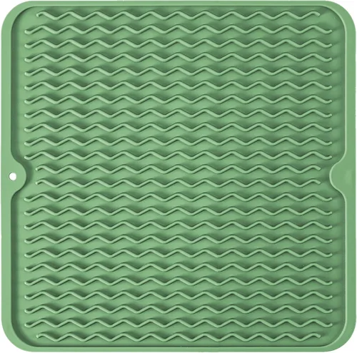 Miniatura 13 de Tapete de silicona para secar platos, antideslizante, fácil de limpiar, tapete escurridor de platos grande resistente al calor para encimera