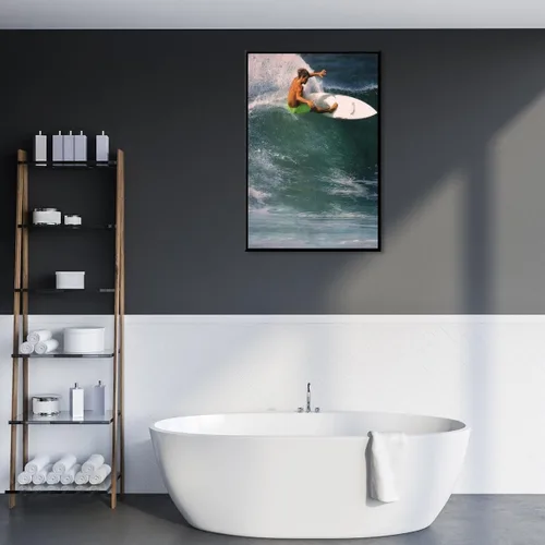 Miniatura 5 de Póster de surf oceánico azul de los años 90, arte de pared de verano y playa, surfista costero, hombres, deportes extremos de agua, impresiones