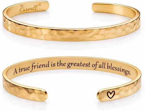 Miniatura 59 de Carviell Pulseras grabadas para mujer, inspiradoras, amistad, amor, mamá, hija, hermana, cristiana, graduación, conmemoración y regalos de boda, más