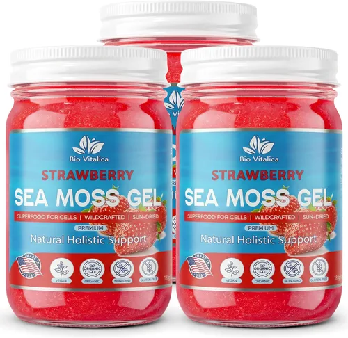 Miniatura 21 de BioVitalica - Gel orgánico de musgo marino irlandés de 12 onzas, fabricado en Estados Unidos, Dr.Sebi Wildcrafted Seamoss - Superalimento vegano