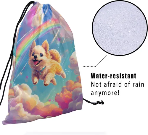 Miniatura 235 de Bolsa de agarre de gimnasia de piel de animal, bolsa de gimnasia con cordón ajustable, bolsa de cuerda para fauna silvestre, Mariposas Galaxy