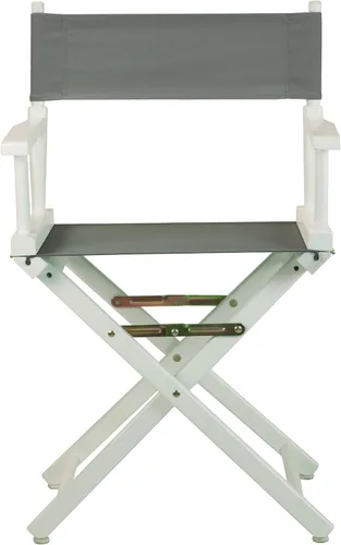 Miniatura 7 de Casual Home - Silla de director de 18.0 in, marco blanco con lona gris