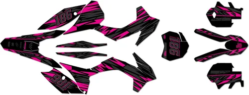 Miniatura 6 de Kit de gráficos para KTM Motocross 4-Stroke 250 SX-F, 350 SX-F y 450 SX-F (2013-2014) Serie Twitch Cyan 16 Mil - On/Off The Road