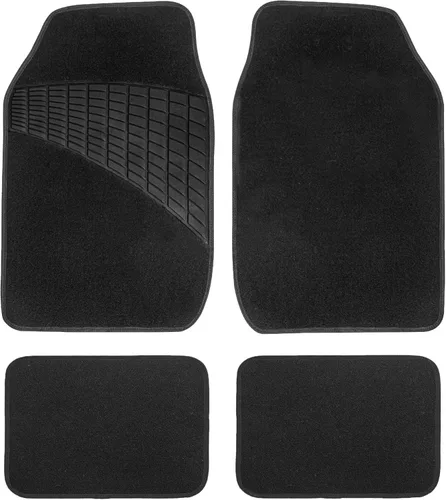 Miniatura 11 de FH Group Alfombrillas antideslizantes con almohadilla de talón de goma, ajuste universal para sedán, SUV y camión, juego completo beige/negro