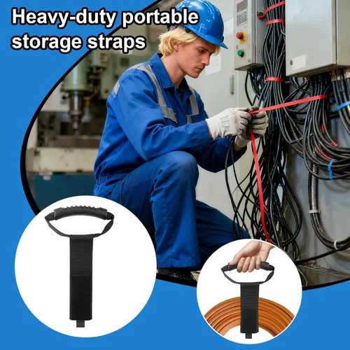 Miniatura 3 de Handles – Heavy Load Straps, Adhesive Wrap Organizer, Portable Cable Holder Space Saver Mount, Indoor Gear for Wires, Power Tools, Garage Cleanup