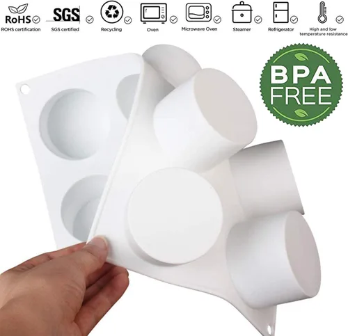Miniatura 5 de Moldes de silicona cilíndricos altos para hornear pasteles de mousse, moldes de silicona 3D para hornear pasteles, brownie, molde de postre francés