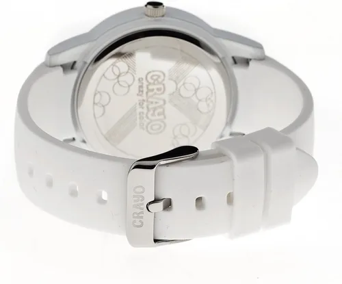 Miniatura 3 de Crayo Reloj de silicona blanco CR2001 Festival para mujer, BlancoMulticolor, Reloj de cuarzo
