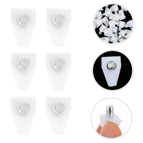 Miniatura 6 de VILLCASE Soporte de clavijas soportes de estantes movibles Clips de estante de vidrio para mesas Pin Soporte de muebles estantes útiles, soporte