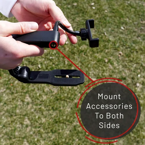 Miniatura 5 de GENS Agarre estabilizador de cámara de mano – Mango universal en forma de U que funciona con cámaras DSLR, sin espejo y de video con inserto roscado