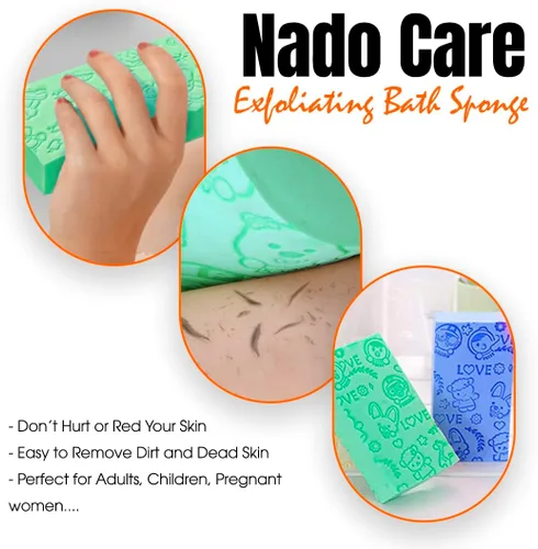Miniatura 3 de Esponja exfoliante de baño, exfoliante de spa, esponja de ducha corporal de baño, removedor de esponja de piel muerta para adultos, bebés, mujeres