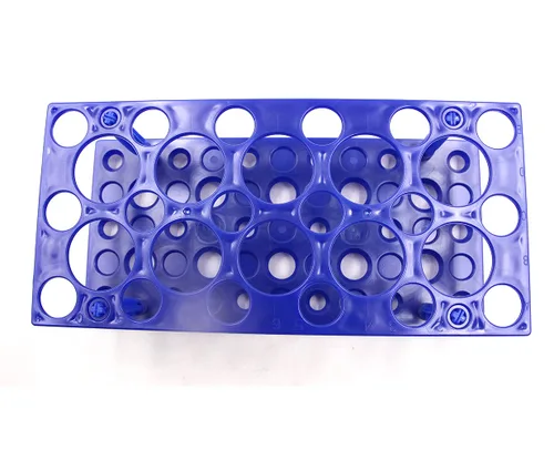 Miniatura 5 de Driak Estante de tubo de centrífuga de plástico de 28 pozos Estantes desmontables de la tina usados para tubo de centrífuga de 0.3 fl oz, 0.5 fl oz
