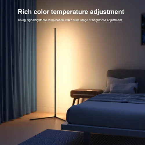 Miniatura 6 de Lámpara de pie de esquina Pirvlin, lámpara de pie LED RGB inteligente de 152 cm con aplicación y control remoto, LED de alta luminosidad, 16