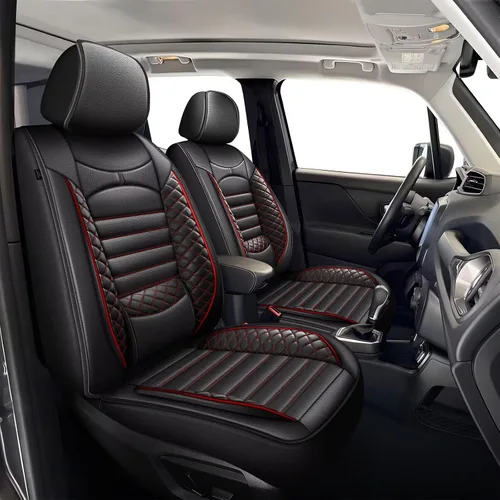 Miniatura 35 de Fundas de asiento de auto para Ford Fusion 2010-2020: juego completo de fundas protectoras de asiento impermeables de piel sintética compatible