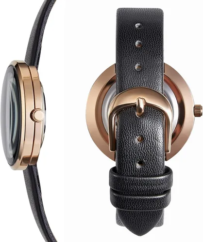 Miniatura 2 de Bisley Reloj de cuero para mujer, reloj analógico impermeable simple