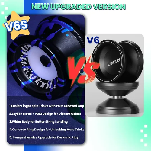 Miniatura 3 de MAGICYOYO Yoyo Profesional Responsivo para Niños de 8-12, V6 Locus Yo Yo de Doble Función para Adultos, Yo-yo de Truco de Giro con el Dedo