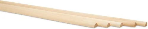 Miniatura 8 de Varillas de madera divididas de 48 pulgadas x 1 pulgada, paquete de 10 tacos de madera largos sin terminar divididos para bricolaje de madera