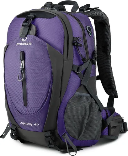 Miniatura 13 de Fengdong Mochila de viaje impermeable y ligera para senderismo, acampadas, de 40 L, para hombres y mujeres a3-Verde