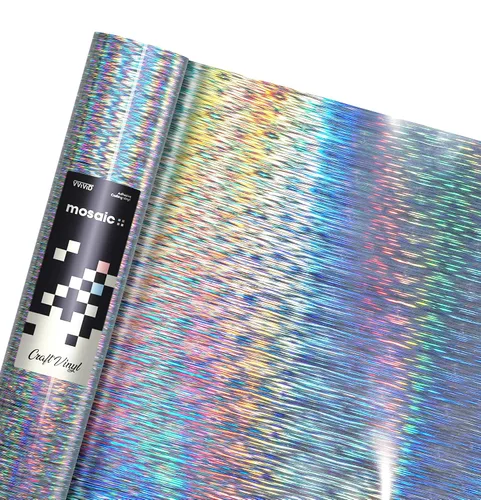 Miniatura 19 de VViViD Mosaic+ Plata holográfico con purpurina brillante de 1 x 5 pies, vinilo para manualidades sin arrugas, acabado UV de 8 años Purpurina