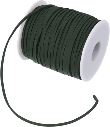 Miniatura 16 de PATIKIL Cordón de gamuza con carrete en rollo de 0.118 in, 50 yardas, cordón plano de piel sintética para collares, pulseras, joyería, cuentas, Azul