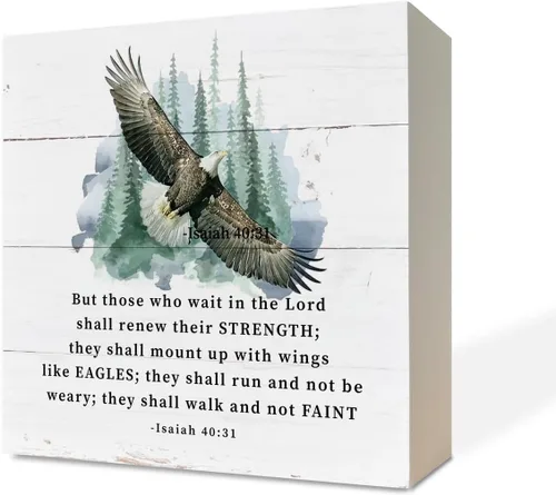 Miniatura 16 de Señales de madera cristianas, versículo de la Biblia Jeremías 29:11 - Porque sé los planes que tengo para ti, señal de caja decorativa para mesa