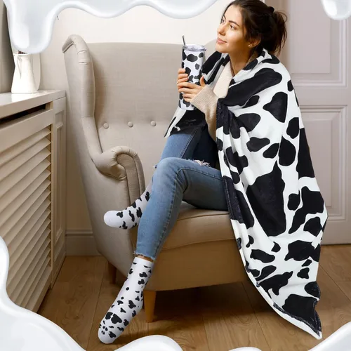 Miniatura 5 de Yaomiao Juego de 5 Piezas de Regalos de Vaca para Mujeres: Vaso Térmico de Acero Inoxidable con Patrón de Vaca de 20 oz con Tapa, Pajita, Bolsa