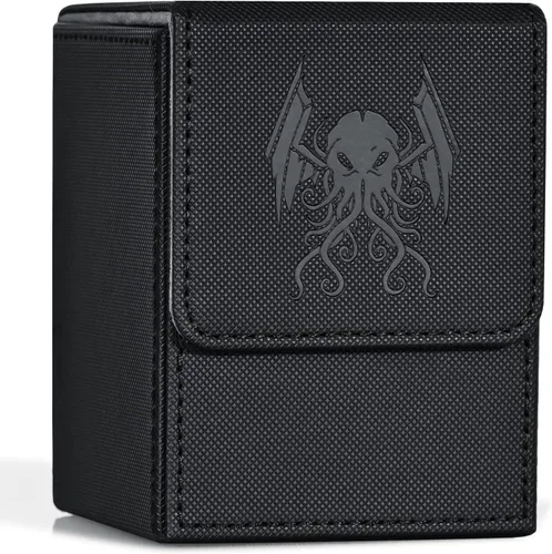 Miniatura 8 de ZLCA Caja de cartas compatible con YuGiOh TCG, caja de almacenamiento de cartas con divisores con capacidad para más de 100 cartas con funda, funda