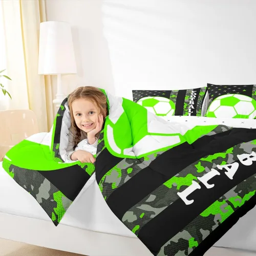 Miniatura 79 de Feelyou Juego de edredón de baloncesto para niñas y niños, juego de ropa de cama con juegos de pelota, decoración de habitación, regalo para amantes