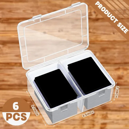 Miniatura 2 de Vicenpal Caja de almacenamiento de 300 tarjetas compatible con Mtg TCG, caja de almacenamiento de tarjetas coleccionables de plástico transparente