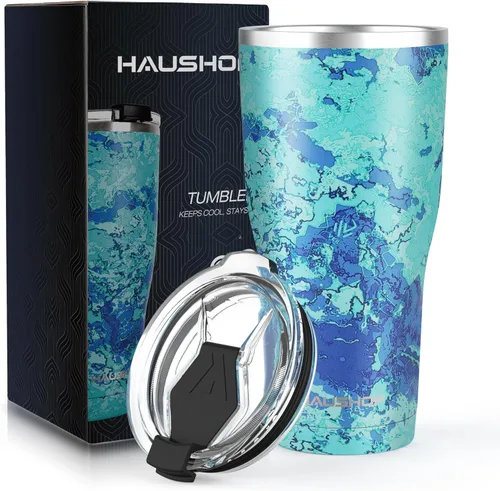 Miniatura 10 de HAUSHOF - Vaso de 30 onzas de acero inoxidable con aislamiento al vacío, taza de café, vaso de viaje de doble pared con tapa, perfecto para bebidas