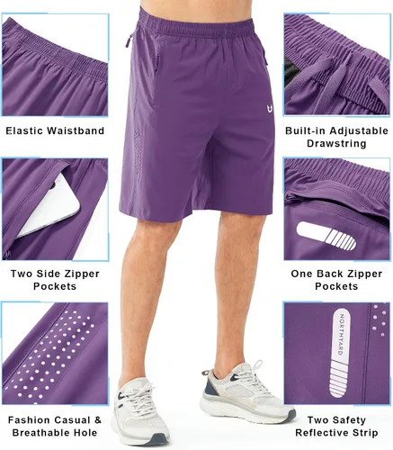Miniatura 254 de NORTHYARD - Pantalones cortos deportivos para correr para hombres, ligeros, de secado rápido, 7, 5 o 9 pulgadas, para senderismo, deportes, gimnasio
