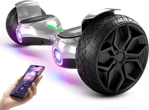 Miniatura 12 de LIEAGLE Scooter, Self Balancing Scooter with Bluetooth Speaker LED Lights Wheels,Dual 300w Motors, 7.5 mph Max Speed & 8.5 Miles Max Range, for A02