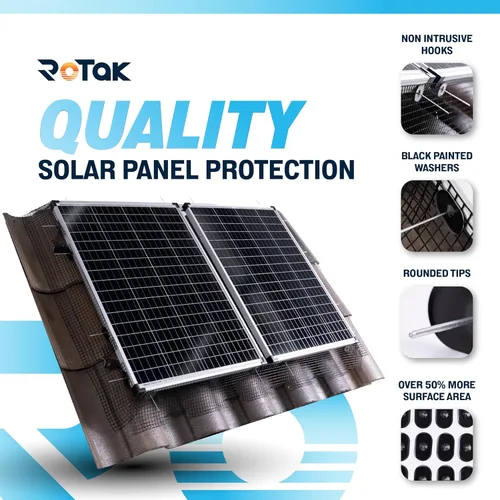 Miniatura 6 de ROTAK Critter Guard - Panel solar de 4 pulgadas x 100 pies - Malla de rollo de alambre recubierto de PVC negro galvanizado de ½ pulgada