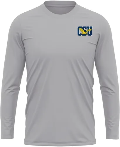 Miniatura 348 de Camisa deportiva de manga larga oficial de la NCAA Collegiate para hombre, con logotipo en el pecho izquierdo, colección Athletic Heather