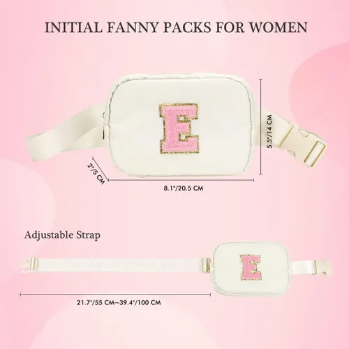Miniatura 7 de YOOLIFE - Cangureras cruzadas con iniciales, regalos de cumpleaños personalizados para mujeres, adolescentes, niñas, su madre, hija, hermana