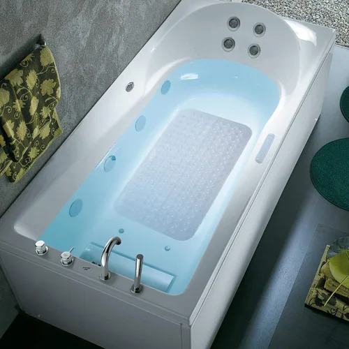 Miniatura 4 de YINENN Tapetes para bañera de 31 x 15.5 pulgadas, antideslizantes y sin látex, con ventosas, lavables a máquina, con orificios de drenaje