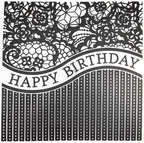 DzIxY Carpetas de plástico en relieve para tarjetas de feliz cumpleaños, suministros de fabricación de tarjetas, plantillas de álbum de recortes 3D,