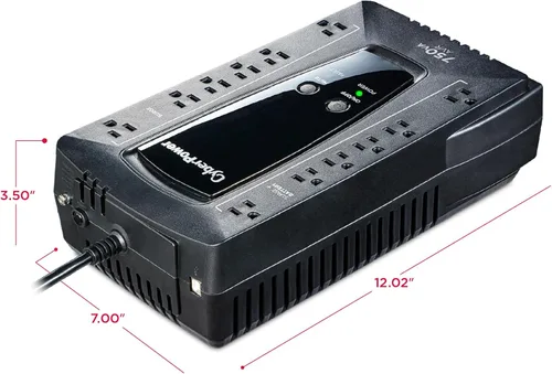 Miniatura 4 de UPS con visor LCD CyberPower AVRG900LCD 900 VA 750VA Negro