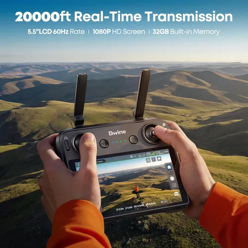 Miniatura 3 de Bwine Drones F7MINI 4K (RC3) con cámara para adultos, foto 8K video 4K, RC con pantalla de 1080P, transmisión de 20000 pies, vuelo de 64 minutos