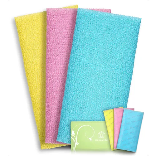 Miniatura 8 de Toalla exfoliante para la espalda, para ducha, exfoliante corporal, toalla de belleza japonesa, esponja africana, toalla de esponja coreana, paño